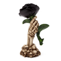 Dekoratīva Skeleta roka ar melnu rozi