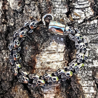 Stainless Steel Skull Bracelet for Men – Rugged Biker Style with Gothic Edge