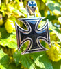 Stainless Steel Iron Cross Pendants Men Biker Motorcycle Choppers Knights Templar Maltese Color Black and Silver