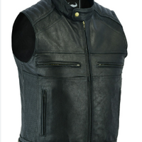 Vintage Ādas Moto Veste Coffee Racer stilā