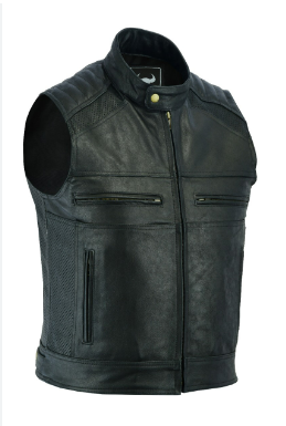 Vintage Ādas Moto Veste Coffee Racer stilā