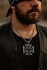 Stainless Steel Iron Cross Pendants Men Biker Motorcycle Choppers Knights Templar Maltese Color Black and Silver