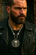 Steel Skull Pendant Necklace — Memento Mori | Carpe Diem