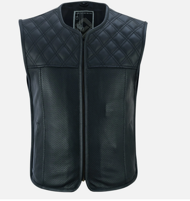 Entuziasts Baikeru moto ādas veste (perforētais modelis)