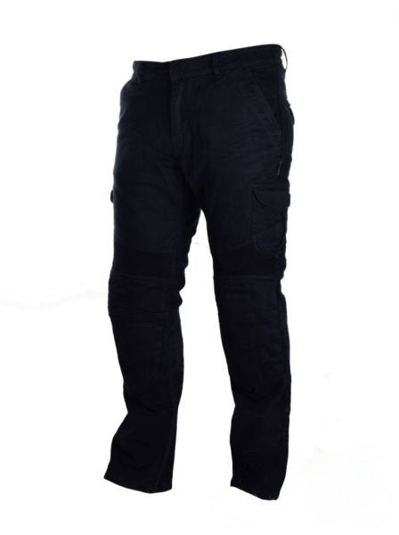 Melnas Moto džinsa bikses ar DuPont kevlāru