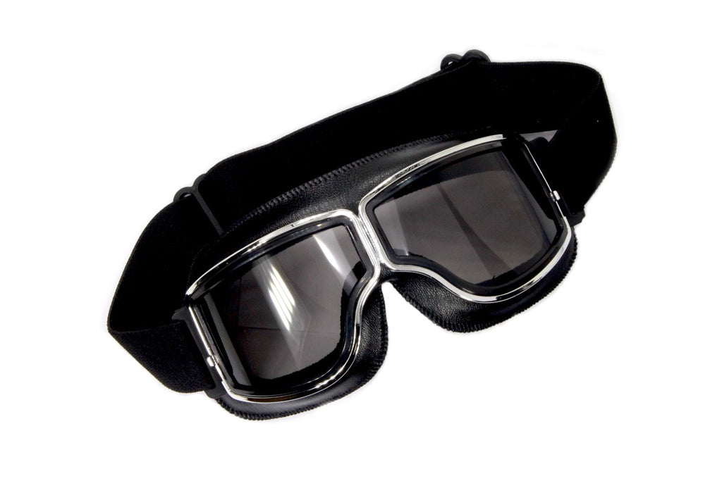 Retro moto brilles: tumšiem stikliem