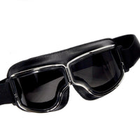 Retro moto brilles: tumšiem stikliem