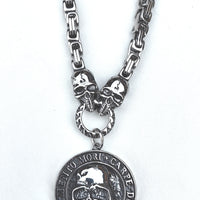 Steel Skull Pendant Necklace — Memento Mori | Carpe Diem