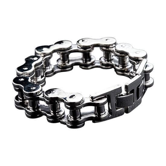 Stainless Steel Motorcycle Chain Bracelet » Band And Bracelets