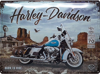 Metāla dekoratīvā plāksne - Harley Davidson