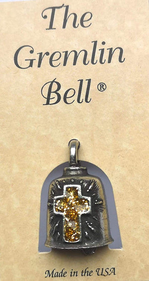 Baikeru tradīcija - Aizsargājošs zvaniņš (Gremlin Bell) - ar Zeltakrāsas krustu