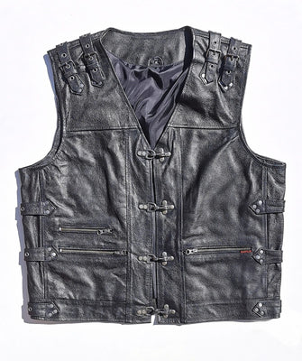 Choppers stilā melna moto veste